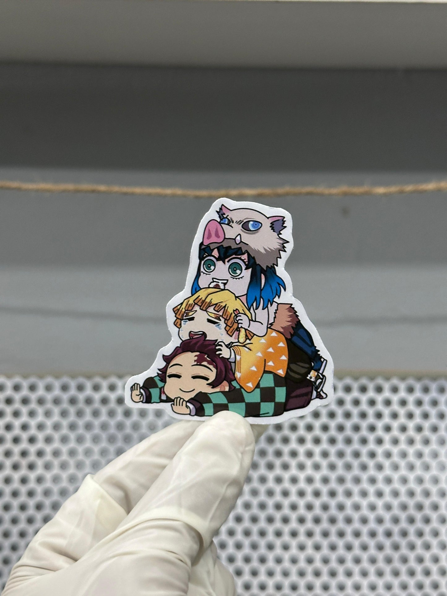 Demon Slayer Sticker Pack โ 5-Piece Anime Vinyl Set | Tanjiro, Nezuko, Zenitsu & More