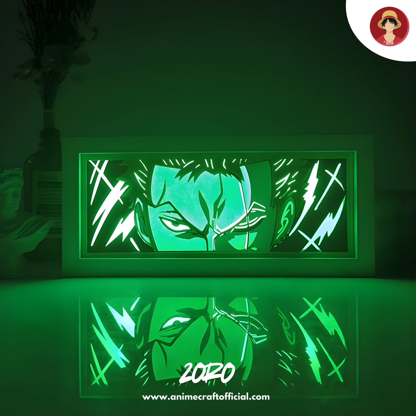 One Piece Roronoa Zoro RGB LED Light Box Frame - Premium Light Frame