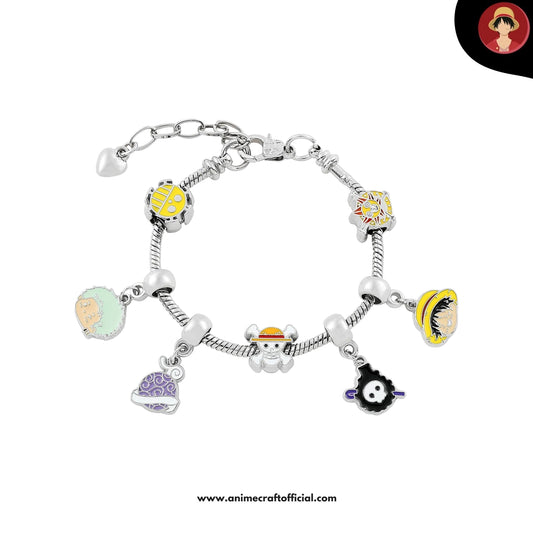 One Piece Head Combo Pendant Bracelet – Pirate Edition