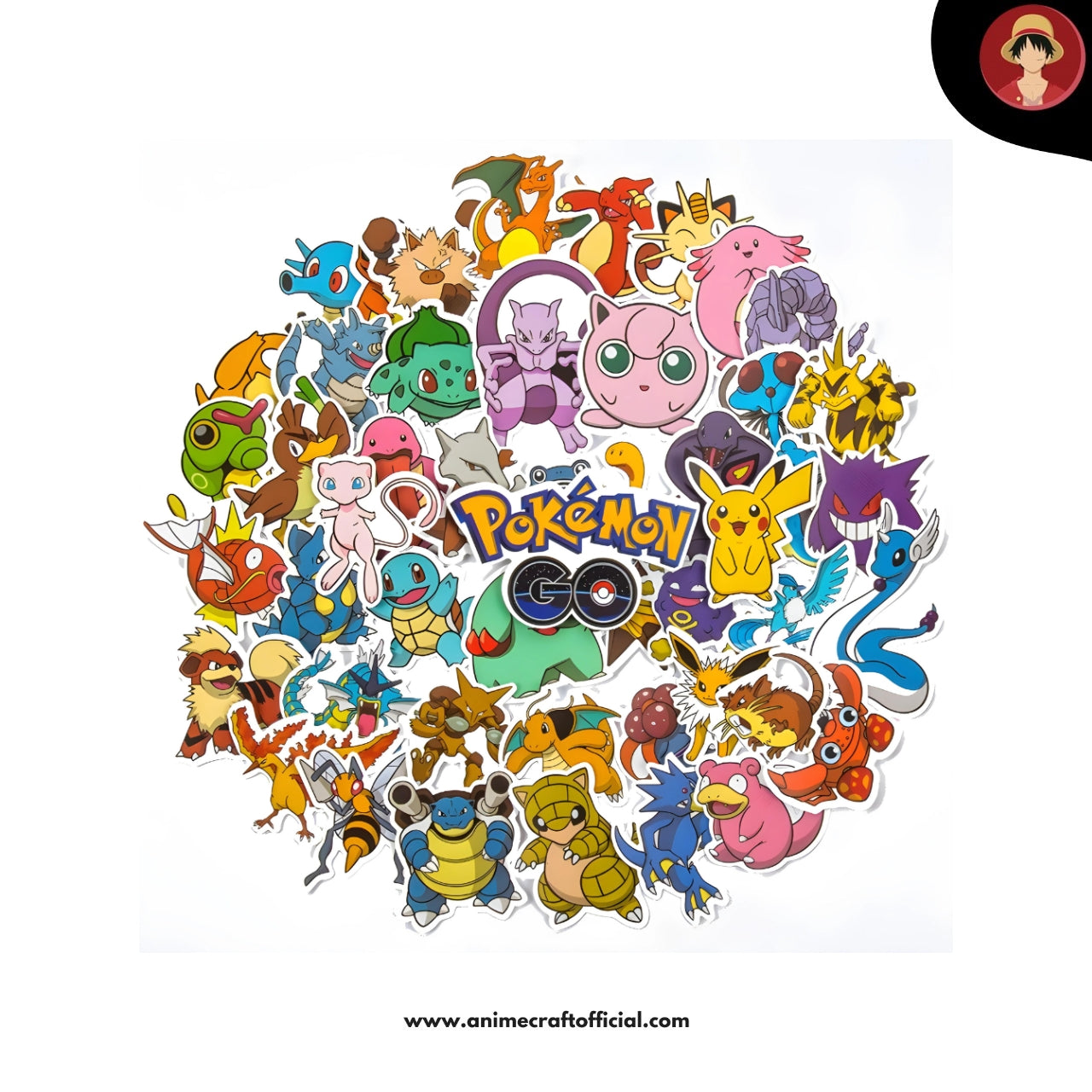 Random Pokemon Sticker Pack (30 PCS) – Waterproof Stickers for Phone, Laptop, Journaling & DIY