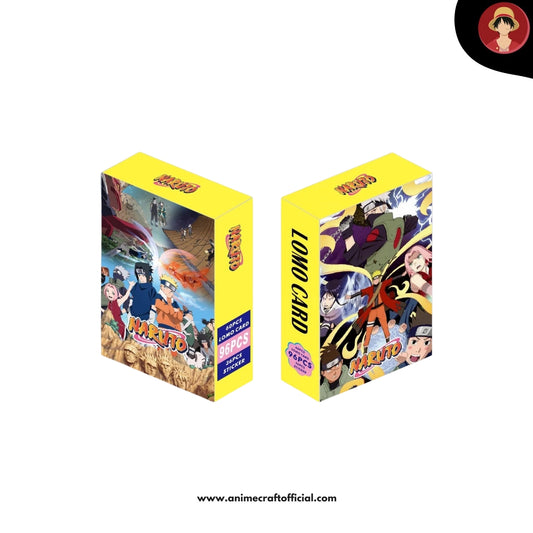 Naruto Lomo Cards Set – 96 PCS Double-Sided Lomo Cards & Stickers