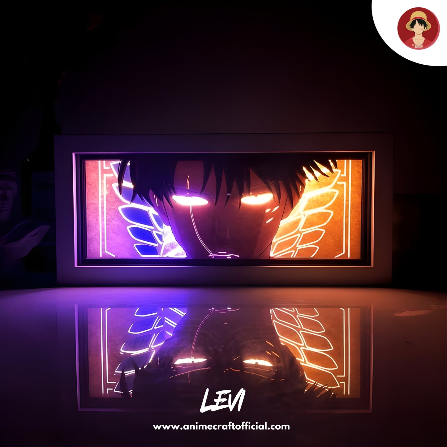 Attack on Titan Levi Ackerman RGB LED Light Box Frame – Premium Anime Light Frame