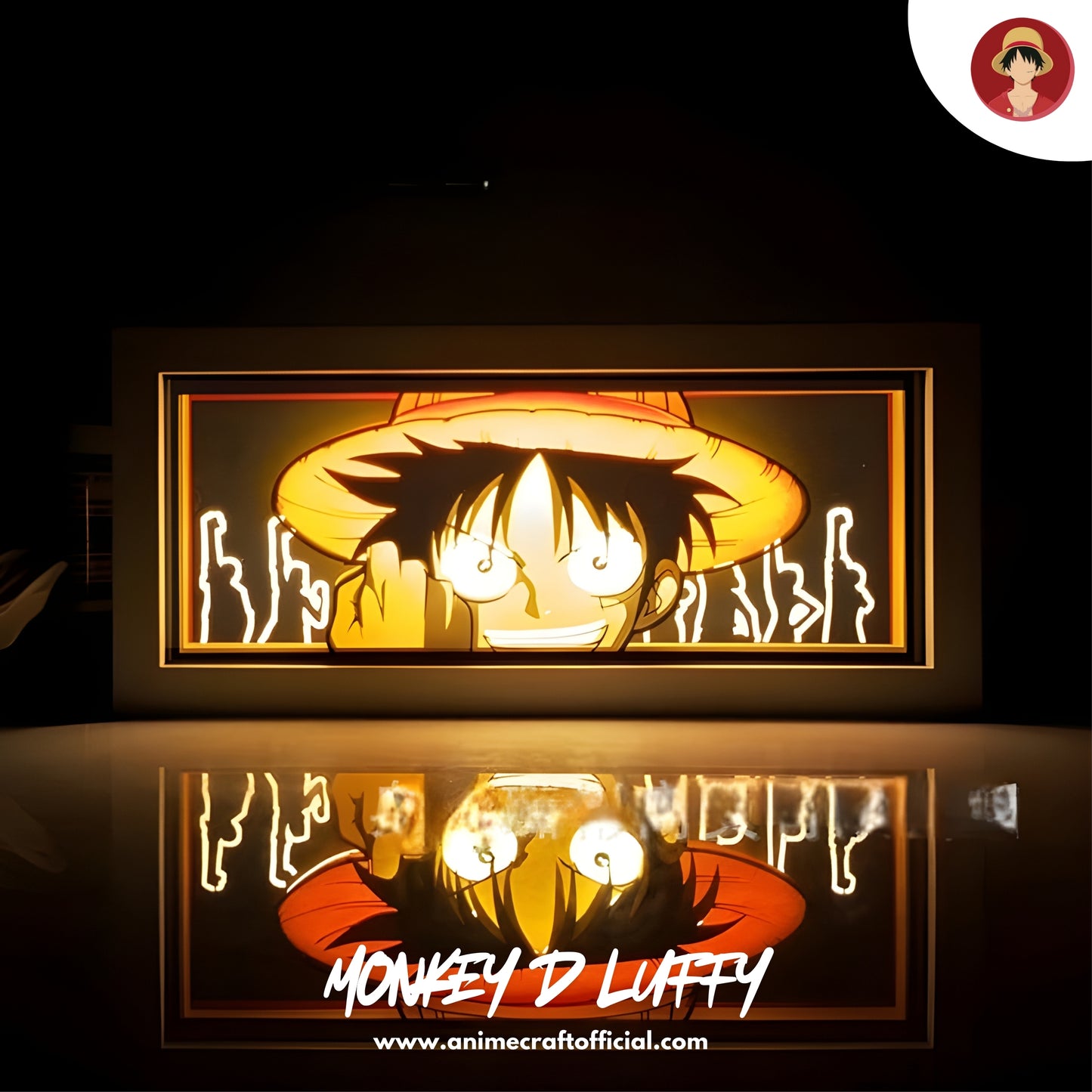 One Piece Monkey D. Luffy RGB LED Light Box Frame – Premium Anime Light Frame