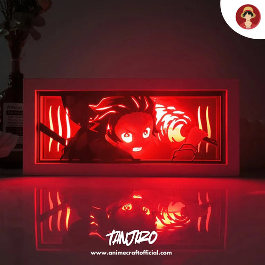 Demon Slayer Tanjiro Kamado RGB LED Light Box Frame – Premium Anime Light Frame with Remote