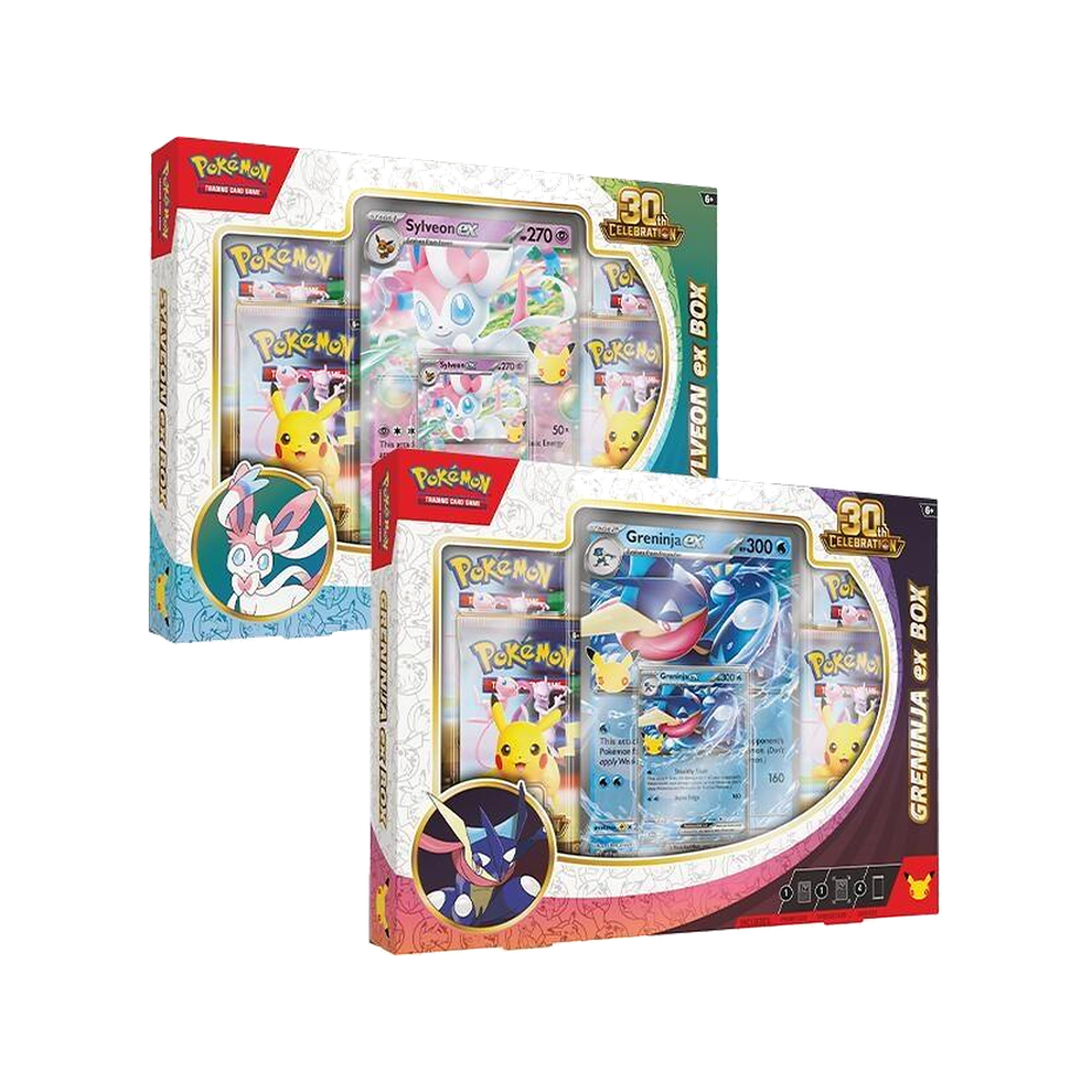Pokemon TCG 30th Celebration ex Box – Sylveon ex / Greninja ex - ( 1 R ...