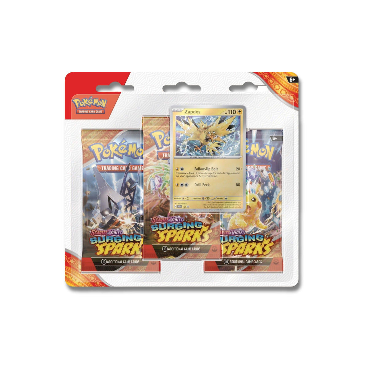 POKÉMON TCG: SCARLET & VIOLET—SURGING SPARKS 3-PACK BLISTER