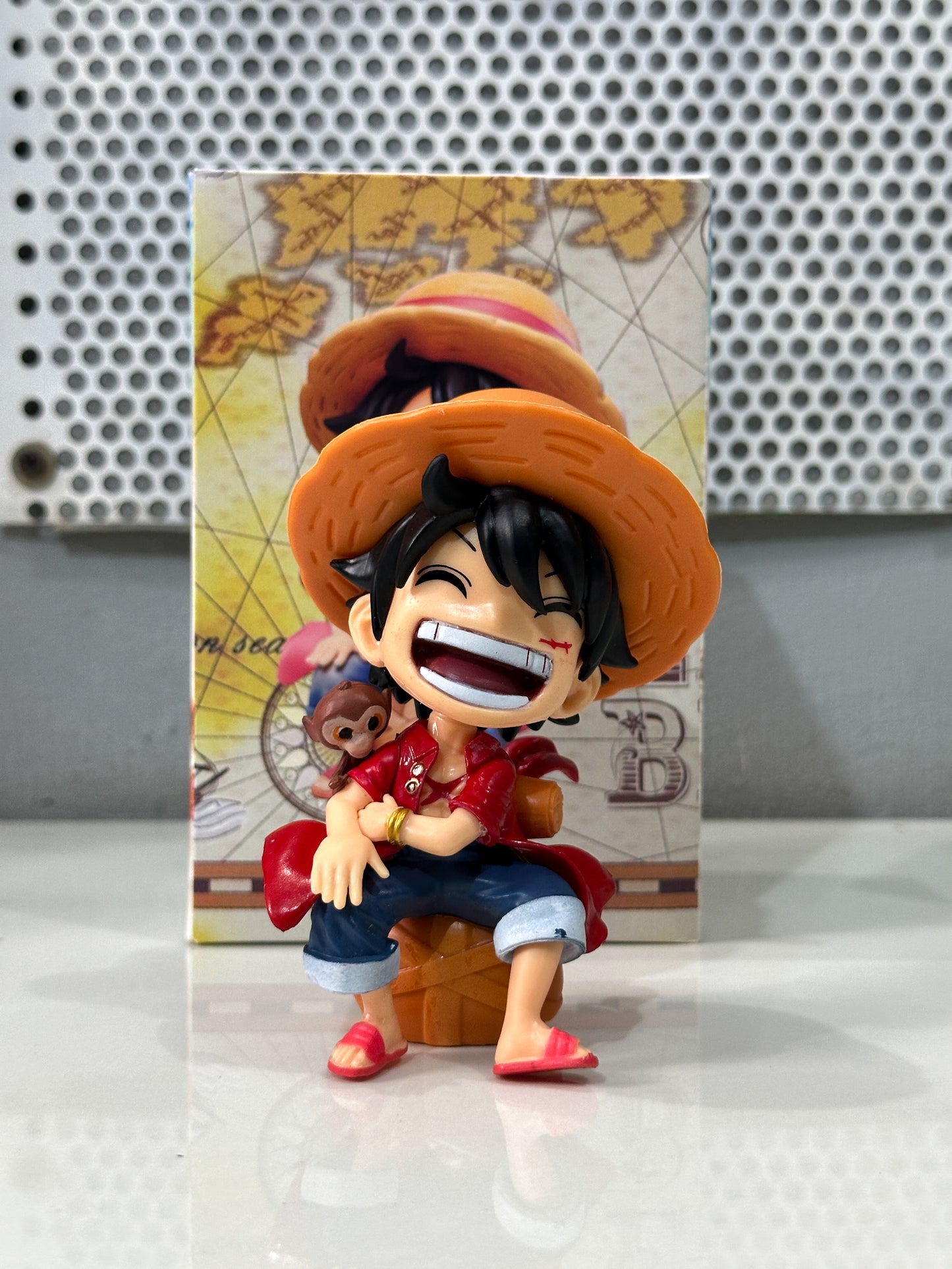 Monkey D. Luffy Smiling Straw Hat Pirate Action Figure – 13 Cm With Box